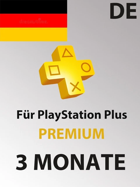 Playstation Plus Premium 3 mesi - 3 Month - PSN Cards Digital Key [solo per DE]