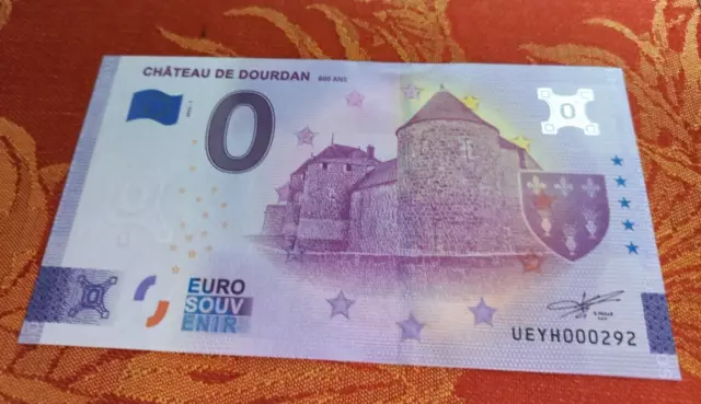 0 EURO BILLET SOUVENIR CHÂTEAU DE DOURDAN 800 ans 2022-1 PALINDROME