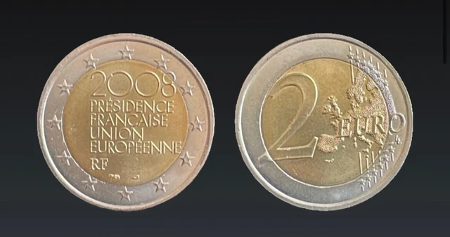 Valeur Piece De 2 Euros 2008 Presidence Francaise Union Europeenne PIÈCE 2 EUROS 2008 présidence française Union européenne RF EUR 5,00