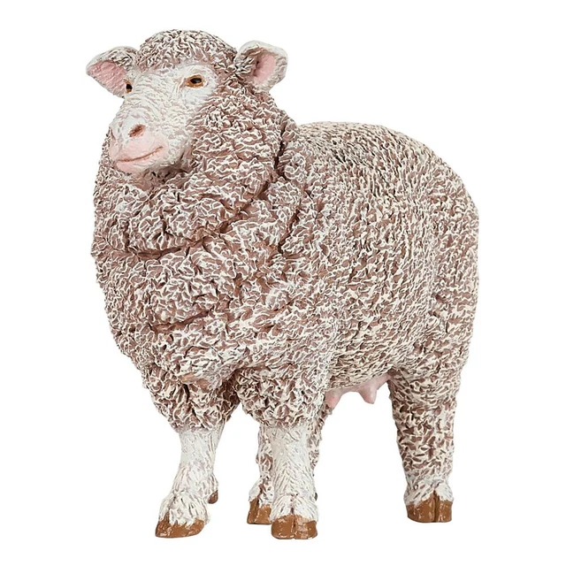 PAPO Farmyard Friends Merinos Ewe Toy Figure, White (51175)