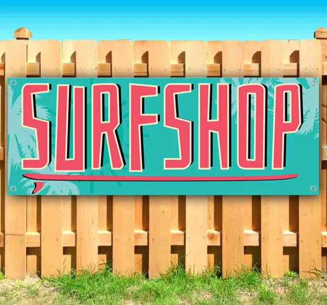 SURF SHOP Vinyl Banner Flag Sign Many Sizes SPORTS RETAIL SURFBOARD