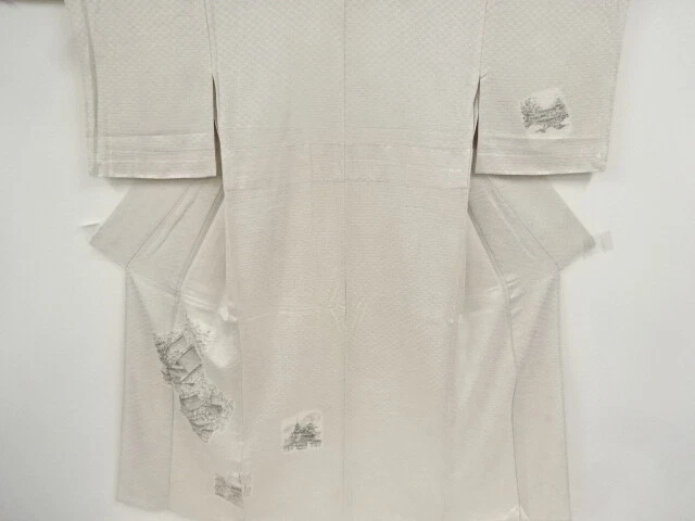 41757# Japanese Kimono / Antique Hitoe Kimono / Mansion & Shikishi Pattern