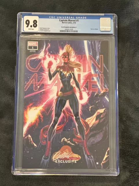 Captain Marvel #1 J. Scott Campbell Edition G ECCC Exclusive Variant CGC 9.8