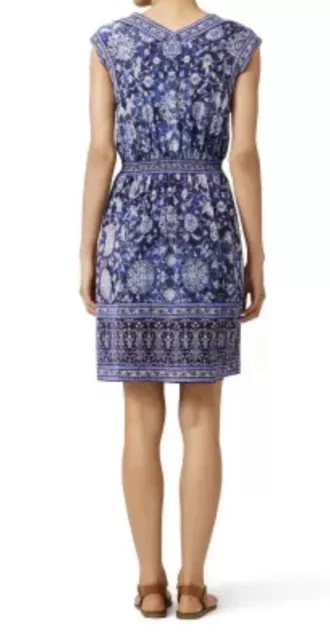 Rebecca Taylor Dreamweaver Blue Crepe dress 100% silk size 6 NWOT 2