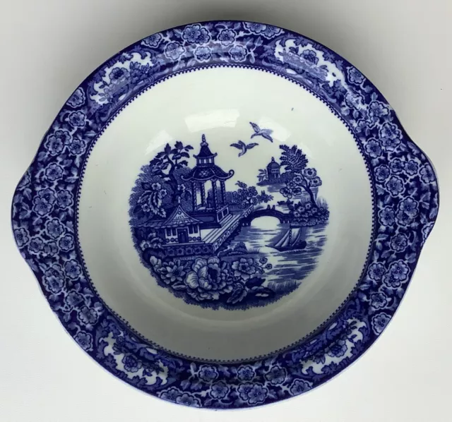 Swinnerton Olde Alton Ware 'Willow' Pattern Service Bowl + 1 - Fruit Veg 1920/30