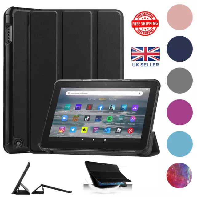 PU Leather Cover Magnetic Smart Tablet Case For AMAZON Kindle Fire HD 10" 8" 7"