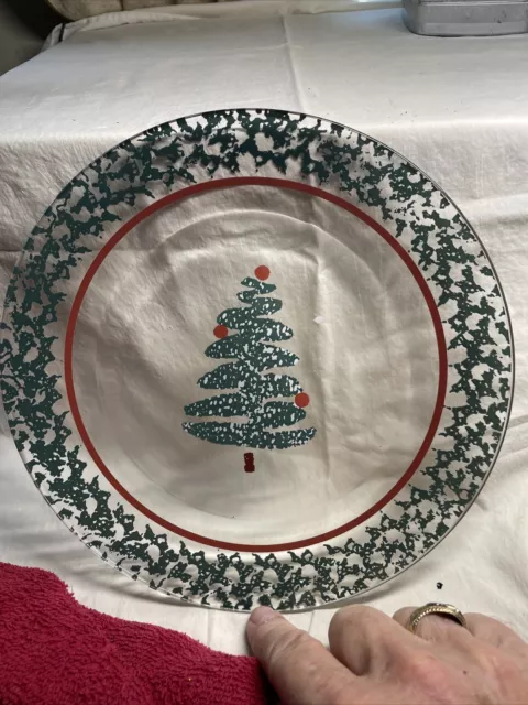 Bizziri, Italy Glass Christmas Tree Cake/Cookie Plate - Made in France