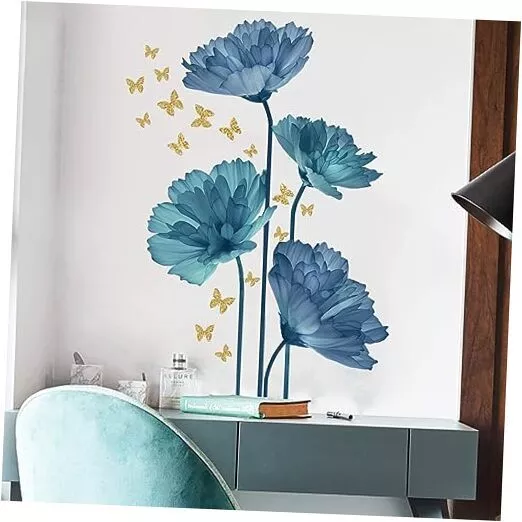 Flower Wall Decals Peel and Stick DIY Floral Wall Decals Removable Flower Wall