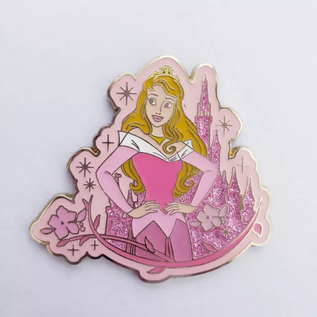 Disney Parks Princess Aurora Sleeping Beauty Glitter Castle Pin