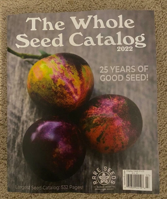 THE WHOLE SEED CATALOG NonGMO 2022 Book WORLD'S LARGEST SEED CATALOG