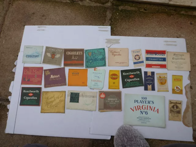 JOBLOT collection CIGARETTE PACKET fronts only not packets  Old TOBACCIANA