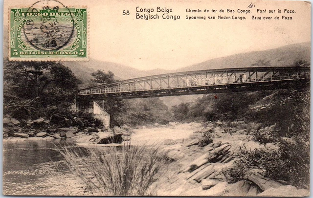 CONGO - Congo Belge - chemin de fer pont de Pozo