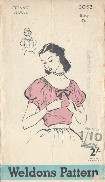 PATRON DE COUTURE Vintage Des Années 1950 B34 Robe (R787) Par 'Modes