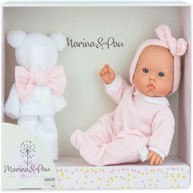 Set Bambola 30 Cm Per Bambina 3+ Anni Con Accessori - Vestito Rosa, Ciuccio, Biberon, Coperta E Scatola Regalo - Nice2you