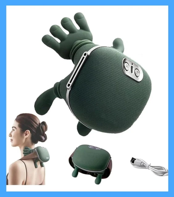 OneAlps Shiatsu Massaggiatore Schiena Cuscino Cervicale Shiatsu Con Funzione Calore Massager Del Collo E Spalle Bianco - Foto 3