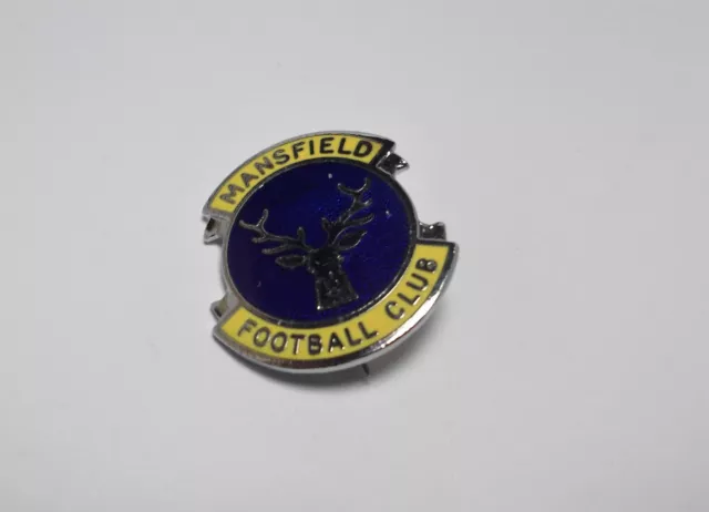 Mansfield Town Fc - Vintage Enamel Crest Badge.