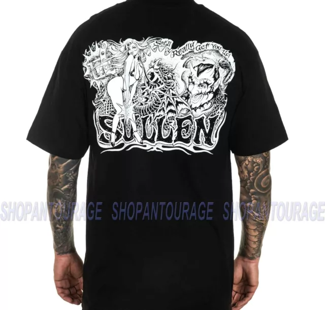 Sullen Palladium SCM4216 Nuovo Manica Corta Grafico Tattoo Skull T-Shirt da Uomo