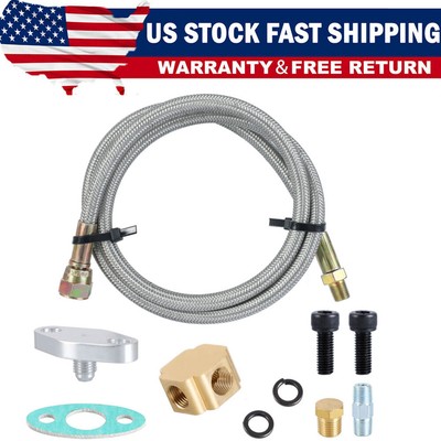 Turbo Oil Feed Line Kit For T3, T3T4, T4, T70, T66, T04E, T61, T76 Universal