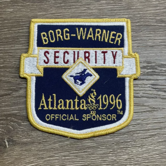 Borg-Warner Security Atlanta 1996 Summer Olympic Games Patch 4”x4”