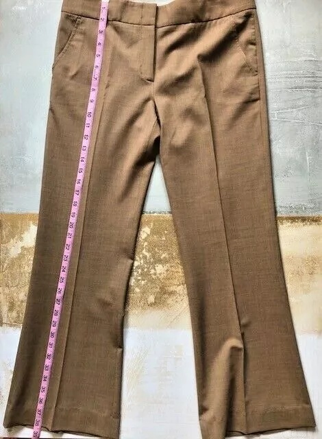 Bcbg Bcbgmaxazria Womens Pants Carla Slim Flare Trousers Tan Color Lightweight