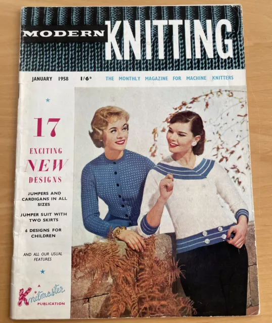 Knitmaster Modern Knitting MACHINE KNITTING Magazine January 1958