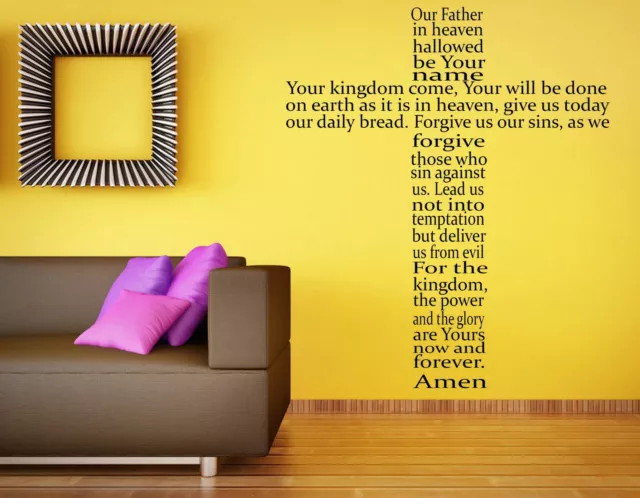 Vinyl Wall Decal Cross Religion Jesus Blessing Prayer Room Stickers (ig6180)
