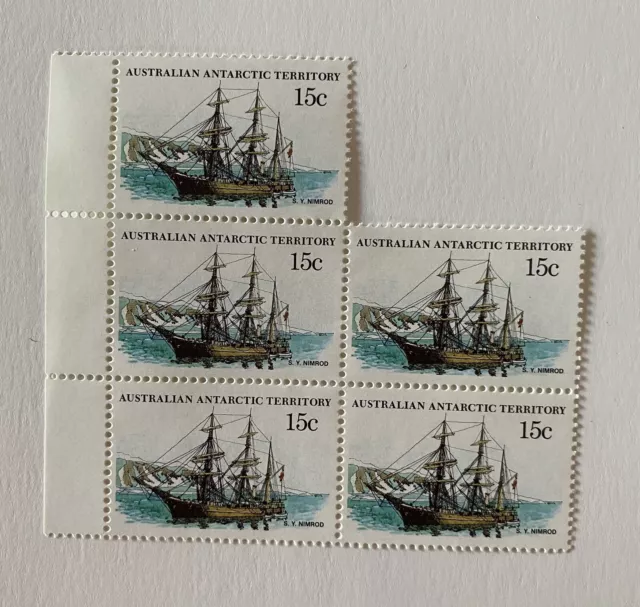 Australian Antarctic Territory 15c x 5 Stamps SY Nimrod