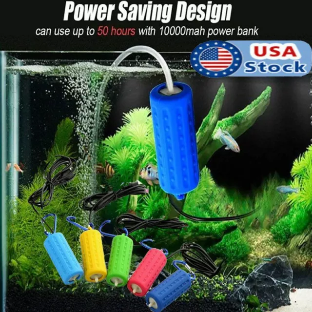 Mini USB Aquarium Oxygen Air Pump Fish Tank Silent Mute Energy Saving Tool Home