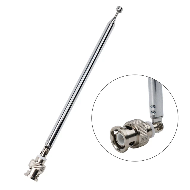Antenne Télescopique 27 MHz Pour Radio CB - Longueur Réglable 23-130cm Avec Connecteur BNC