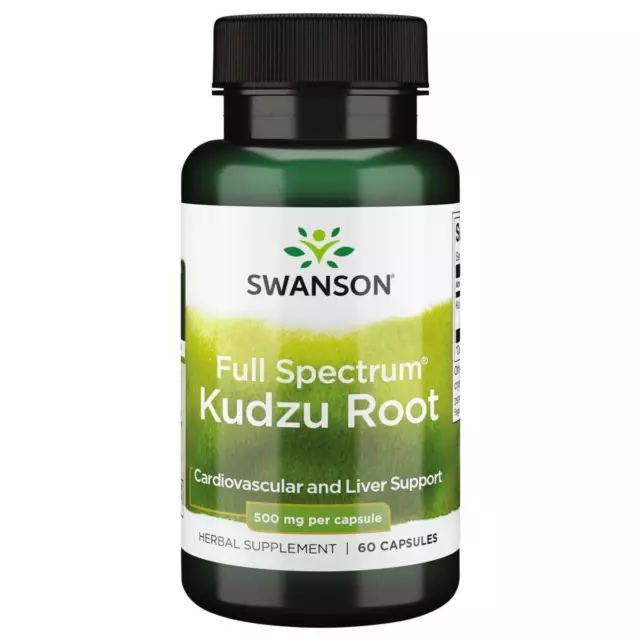 Swanson Full Spectrum Kudzu Root 500 mg 60 Capsules, Alcohol Support, Liver
