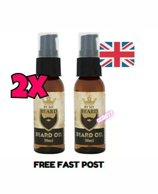 2 x By My Beard Oil 30ml For Men Non Greasy Easily Absorbed Oil Beard & Skin uk