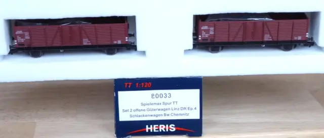 Heris 80033 Tt Set Games Max 2x 2-achs. Open Freight Car El Ex-Linz Dr Ep.4