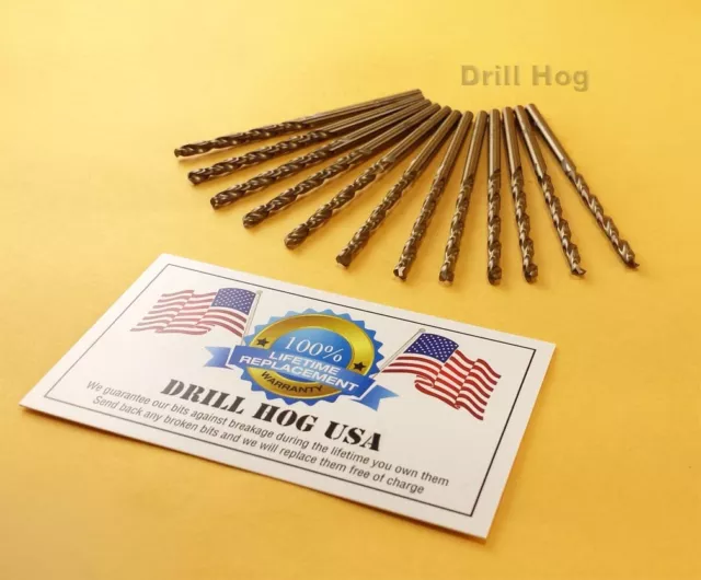 Drill Hog USA 11/64" Cobalt Drill Bits M42 Drill Bit 12 Pack Lifetime Warranty