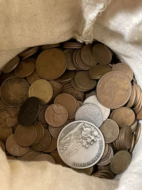 Wheat Cent and Indian Head Estate Sale Coins - Lot of 100 Lincoln Pennies