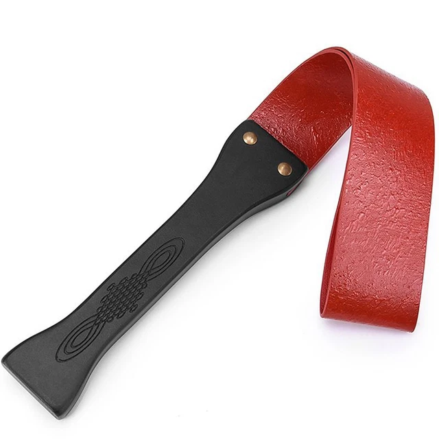 Equestrian Sports 19.3" Handwork Make Ancient Wooden Handle Red Genuine Cow 3