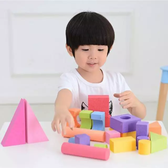 25 Pièces de Construction En Mousse Blocs Multi-couleur Empilement Jouets de 2