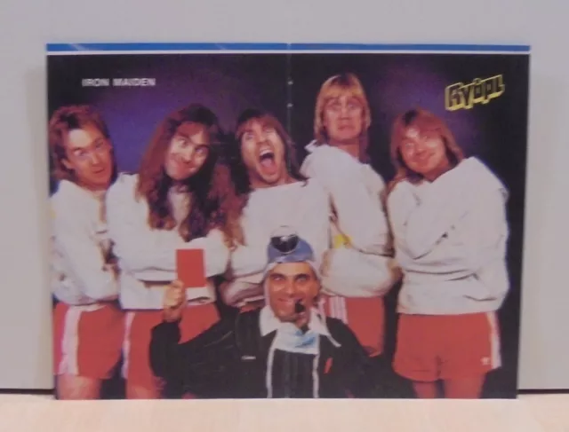 Iron Maiden & A-Ha, Elvis & George Michael Vtg Poster From Greek Magazine Agori