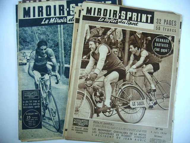 MIROIR SPRINT lot 10 revues 1950 1953 1955 1954 1952 1951