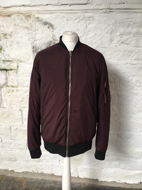 Zara Man Maroon Bomber XL Mens Jacket 331