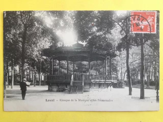 cpa FRANCE LAVAL Mayenne KIOSQUE de la MUSIQUE et les PROMENADES Bandstand