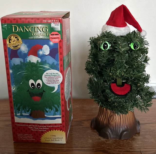 DANCING DOUGLAS FIR Animated Talking Singing Christmas Tree (14" Tall