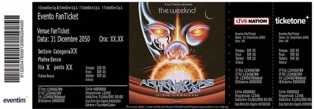 Biglietto CONCERTO THE WEEKND MILANO-Posto Unico, Ingresso ROSSO 27/07/2023