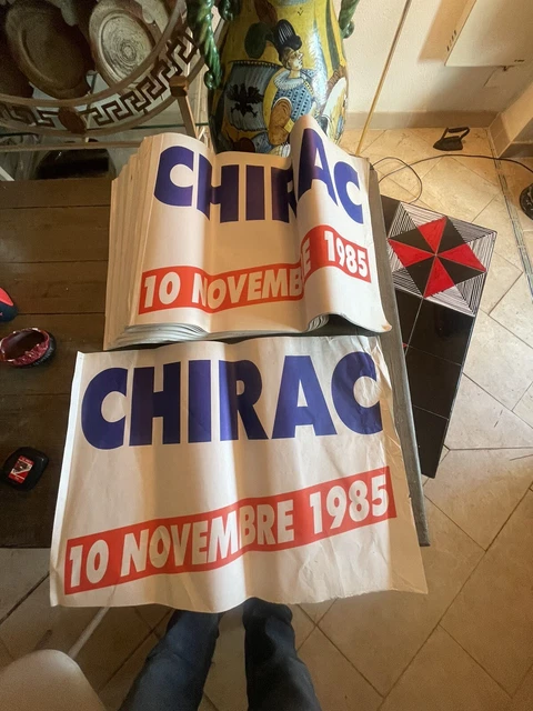 Affiche Jacques Chirac  10 Novembre 1985 Politique..