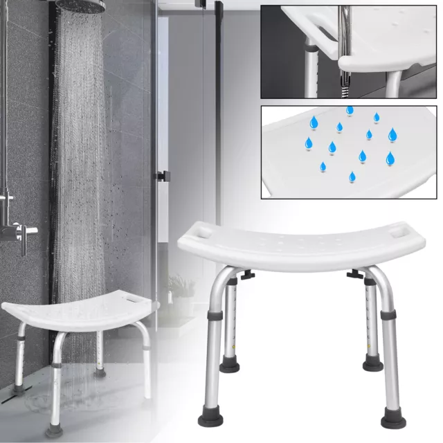 Taburete de ducha silla de ducha altura ajustable taburete de baño ayuda de ducha asiento de ducha hasta 136 kg