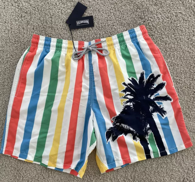 New Authentic Vilebrequin MOOREA Swim Trunks - MULTICOLOR - 2XL - MEN - XXL