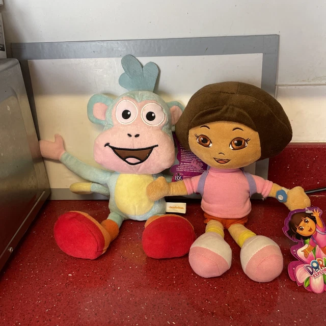 10” DORA THE Explorer And Boots Monkey Plush Soft Toy Kids TV