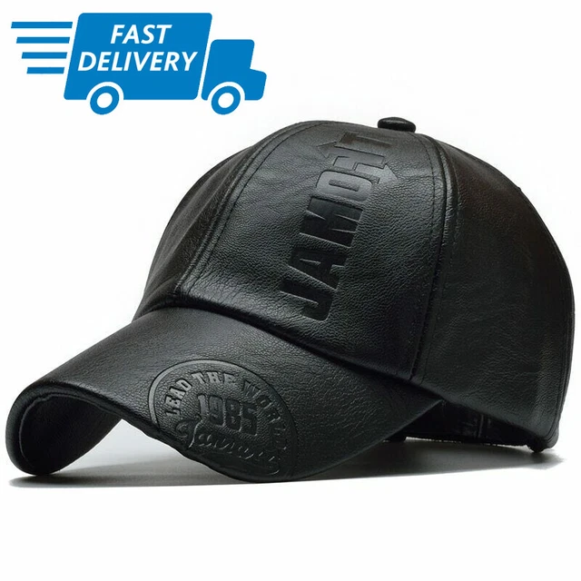 De CUERO Gorras Para Hombre Mujer PU Estilo Vintage Cachuchas Casuales De Moda