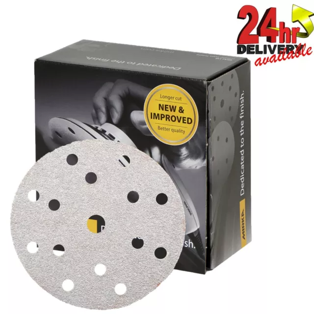 Mirka Basecut HookNLoop 150mm Sanding Discs 25/50/100 6" Abrasive Grit 40 to 600