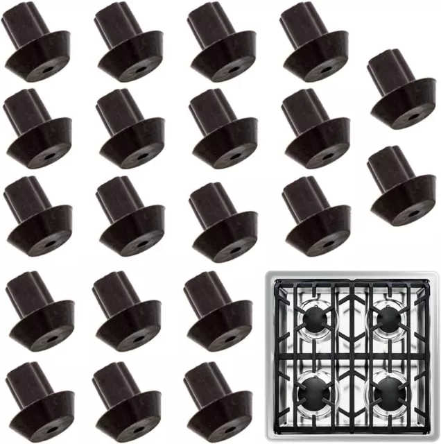 IMPRESA 20-Pack of Viking Range - Compatible Grate Rubber Feet Bumpers - Heat-Re