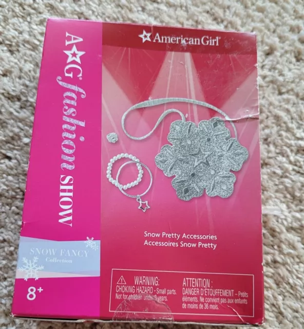 American Girl Doll Fashion Show Snow Pretty Accessories Purse Bracelet Ring New
